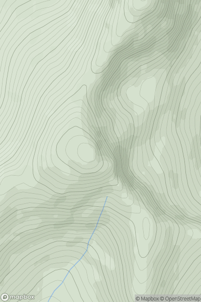 Thumbnail image for Beinn Nuis showing contour plot for surrounding peak