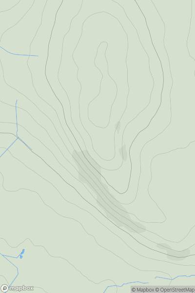 Thumbnail image for Caermote Hill showing contour plot for surrounding peak