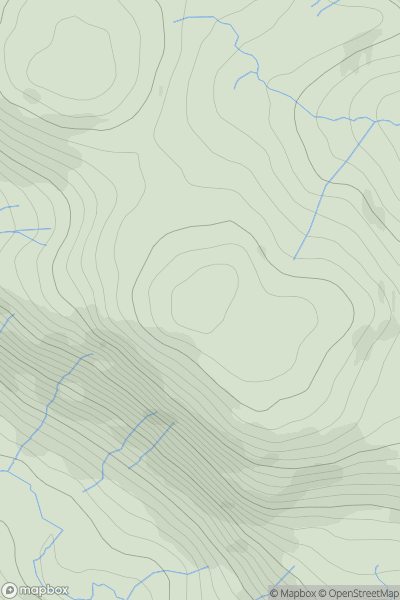 Thumbnail image for The Forest (Borrowdale Head) (nameless (Bannisdale Horseshoe)) showing contour plot for surrounding peak