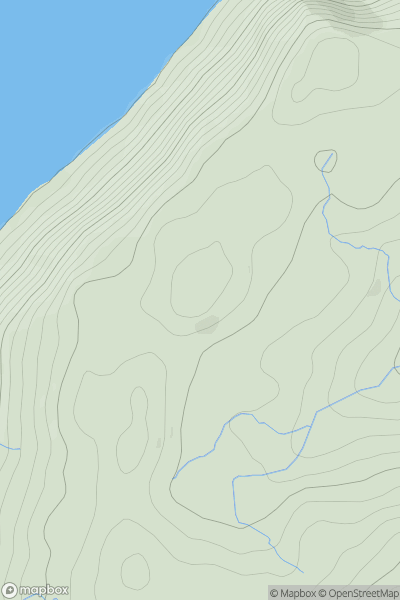 Thumbnail image for Naddle High Forest (nameless (Naddle Horseshoe - 1)) showing contour plot for surrounding peak