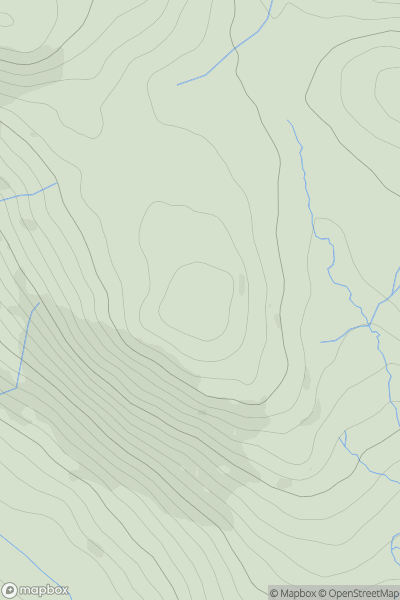 Thumbnail image for nameless (Potter Fell - 1) (Brunt Knott South Top) showing contour plot for surrounding peak