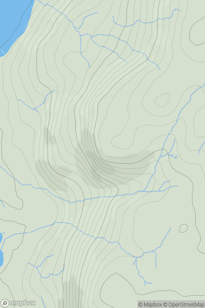 Thumbnail image for nameless (Top o' Selside - Brock Barrow) showing contour plot for surrounding peak