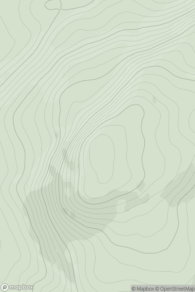Thumbnail image for Beinn Ceannabeinne showing contour plot for surrounding peak