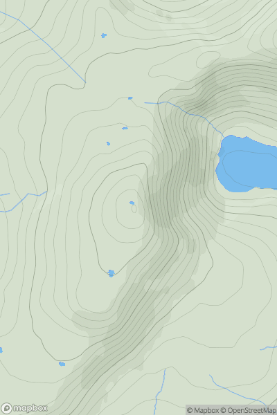 Thumbnail image for Carnedd y Cribau showing contour plot for surrounding peak