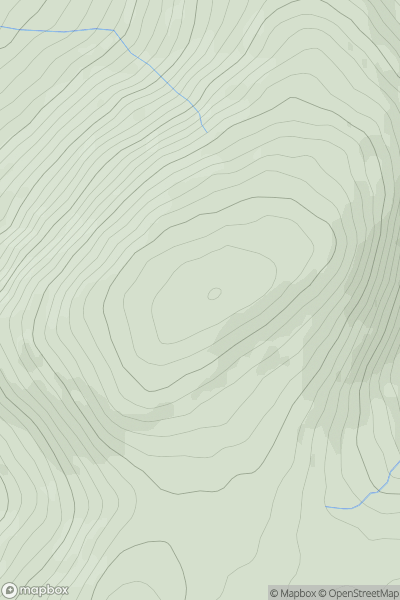 Thumbnail image for Moel Wnion showing contour plot for surrounding peak