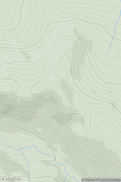Thumbnail image for Yr Orsedd showing contour plot for surrounding peak
