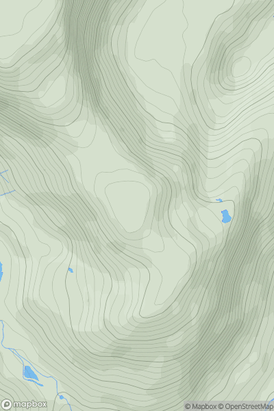 Thumbnail image for Craig Nyth-y-Gigfran (Y Blaen Llym) showing contour plot for surrounding peak