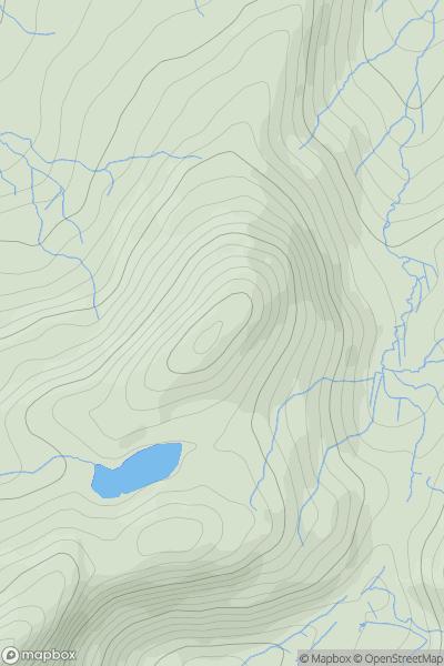 Thumbnail image for Moel Dyrnogydd showing contour plot for surrounding peak