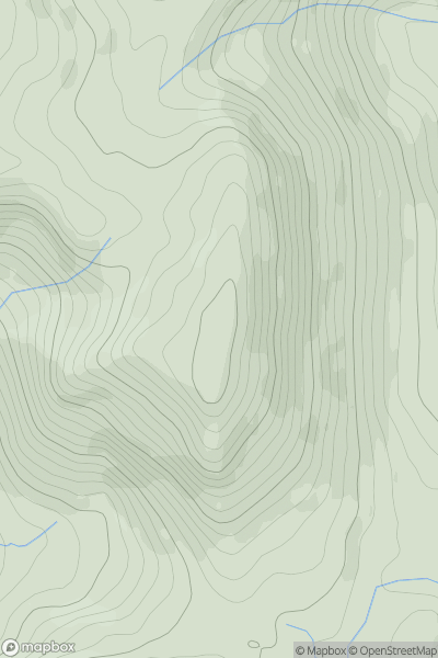 Thumbnail image for Bryn Banog showing contour plot for surrounding peak