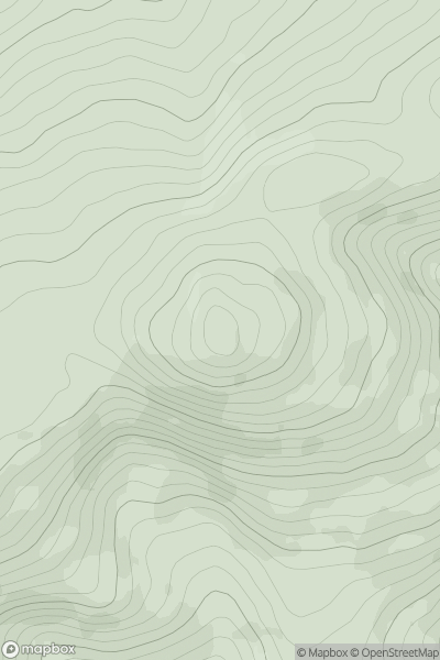 Thumbnail image for Moel Morfydd (Llantysilio Mountain) showing contour plot for surrounding peak