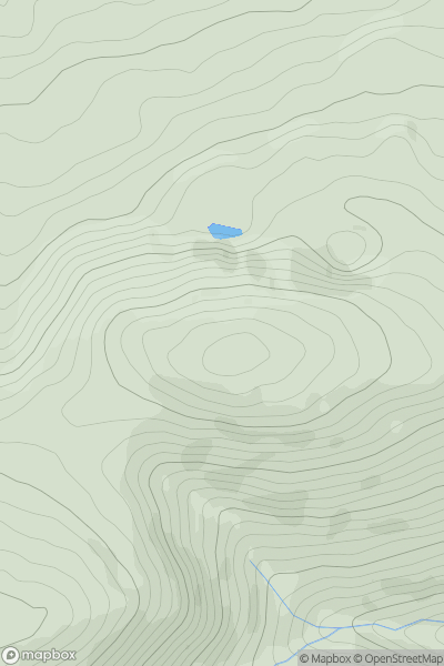 Thumbnail image for Moel y Faen (Llantysilio Mountain) showing contour plot for surrounding peak