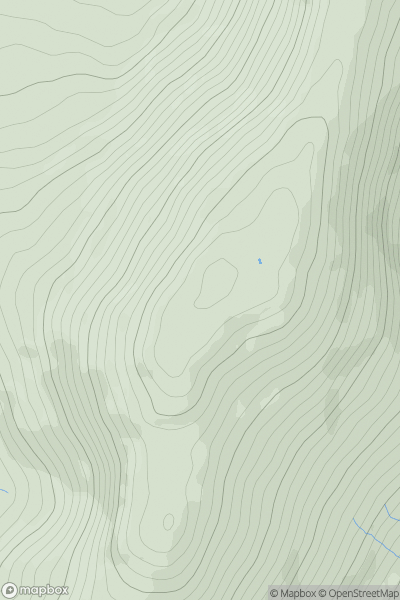 Thumbnail image for Craig y Grut (Llawlech) showing contour plot for surrounding peak