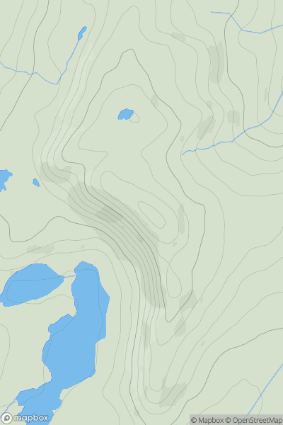 Thumbnail image for Y Gamallt (Graig Goch) showing contour plot for surrounding peak