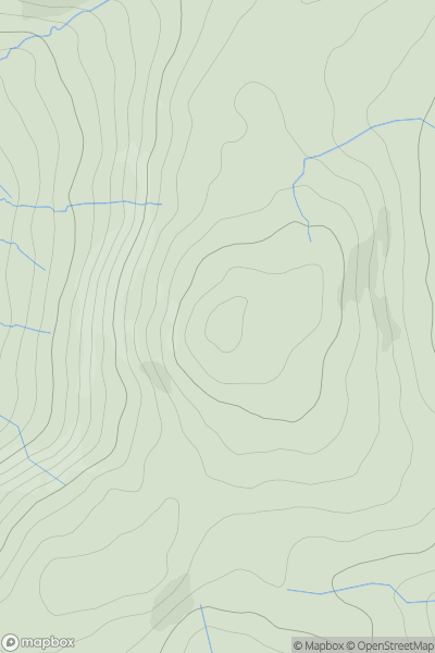 Thumbnail image for Moel y Feidiog showing contour plot for surrounding peak