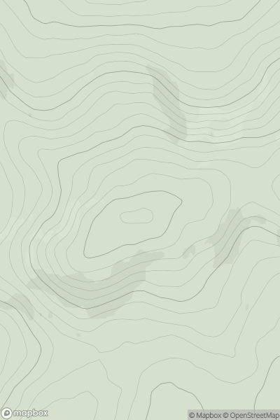 Thumbnail image for Garnedd Fawr showing contour plot for surrounding peak