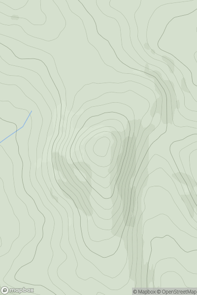 Thumbnail image for Moel Emoel showing contour plot for surrounding peak