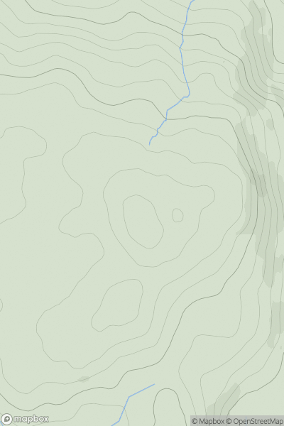 Thumbnail image for Mynydd Bryn-llech showing contour plot for surrounding peak