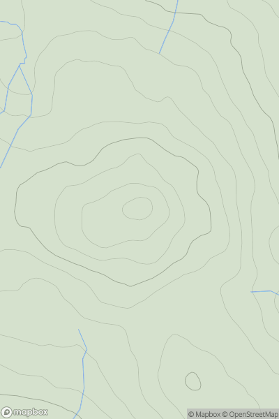 Thumbnail image for Carnedd Iago showing contour plot for surrounding peak