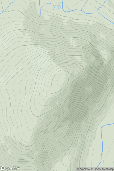 Thumbnail image for Creag Ghuanach showing contour plot for surrounding peak