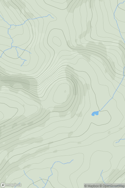 Thumbnail image for Moel y Gyrafolen showing contour plot for surrounding peak
