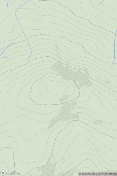 Thumbnail image for Garn Prys showing contour plot for surrounding peak