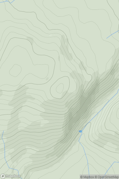 Thumbnail image for Craig y Benglog (Moel Cae'r-defaid East Top) showing contour plot for surrounding peak
