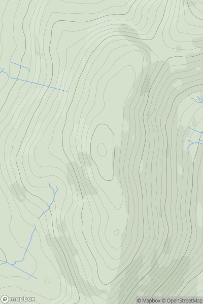 Thumbnail image for Mynydd Egryn showing contour plot for surrounding peak