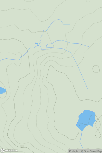 Thumbnail image for Cerrig y Ieirch (Moel Llechwedd-gwyn) showing contour plot for surrounding peak