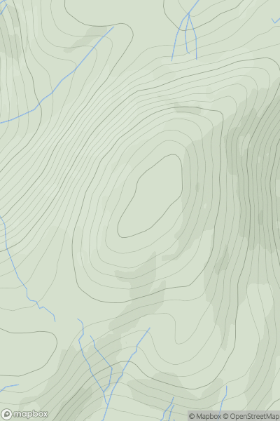 Thumbnail image for Beinn na Gucaig showing contour plot for surrounding peak