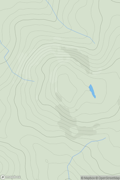 Thumbnail image for Moel Oernant showing contour plot for surrounding peak
