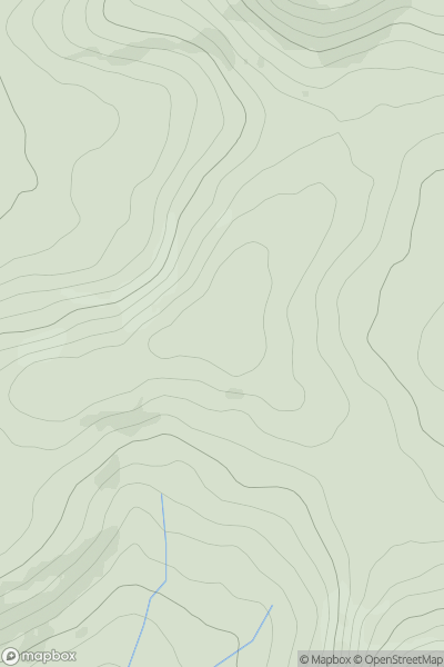 Thumbnail image for Pen y Bwlch Gwyn showing contour plot for surrounding peak