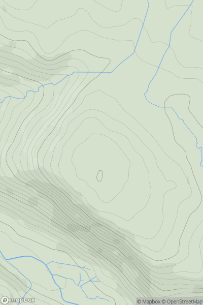 Thumbnail image for Ffridd yr Allt-llwyd showing contour plot for surrounding peak