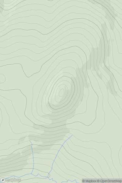 Thumbnail image for Foel Figenau showing contour plot for surrounding peak