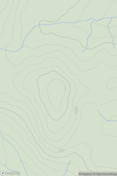 Thumbnail image for Mynydd Coch East Top showing contour plot for surrounding peak