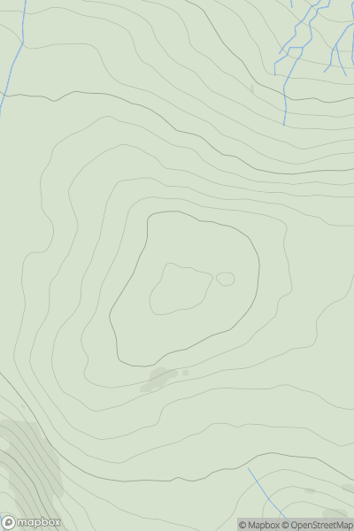 Thumbnail image for Bryn Du (Y Fawnen) showing contour plot for surrounding peak