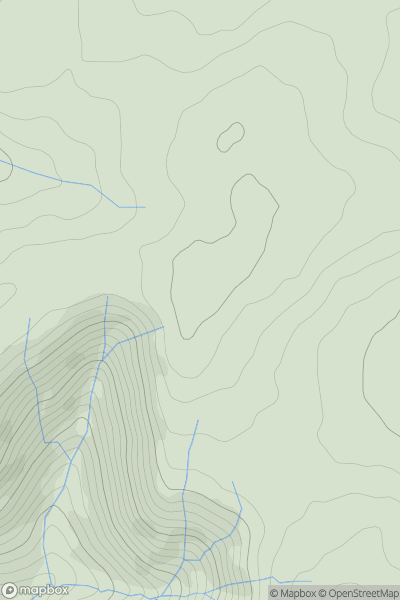 Thumbnail image for Bryn Glas showing contour plot for surrounding peak