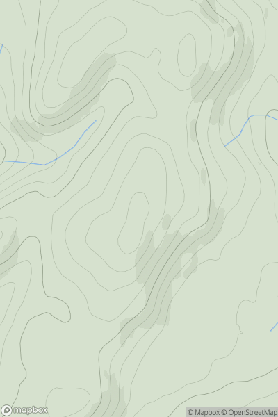 Thumbnail image for Tir Rhiwiog showing contour plot for surrounding peak
