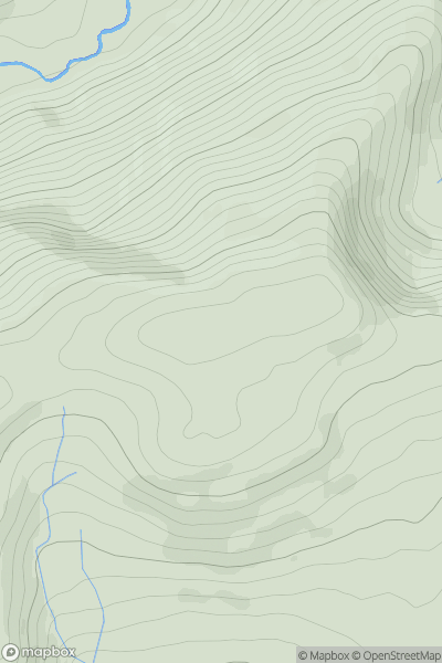 Thumbnail image for Ffordd Gefn (Bryn Gwyn) showing contour plot for surrounding peak