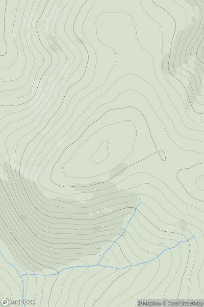 Thumbnail image for Lledwyn Mawr showing contour plot for surrounding peak