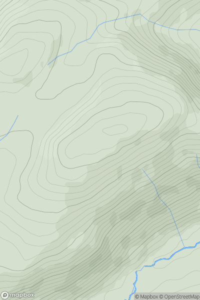 Thumbnail image for Carnedd Das Eithin showing contour plot for surrounding peak