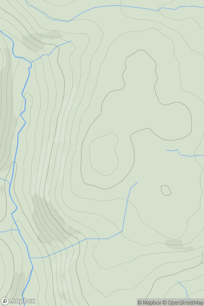 Thumbnail image for Cyrniau y Llyn showing contour plot for surrounding peak