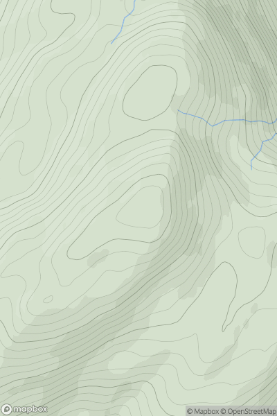 Thumbnail image for Bidean Bad na h-Iolaire (Bidein Bad na h-Iolaire) showing contour plot for surrounding peak