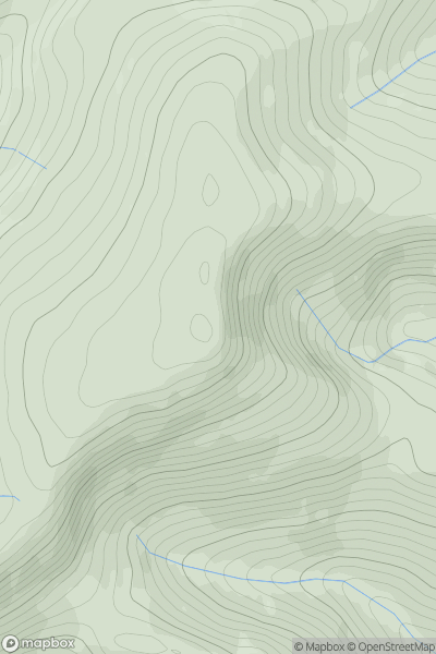 Thumbnail image for Mynydd Braich-goch showing contour plot for surrounding peak