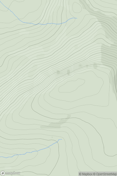 Thumbnail image for Braich Ddu (Craig Cwm-llwyd) showing contour plot for surrounding peak