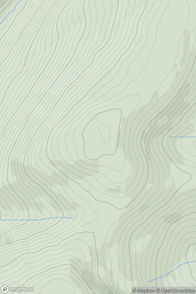 Thumbnail image for Mynydd Fron-fraith showing contour plot for surrounding peak