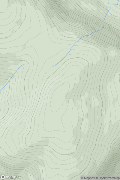 Thumbnail image for Godre Fynydd showing contour plot for surrounding peak