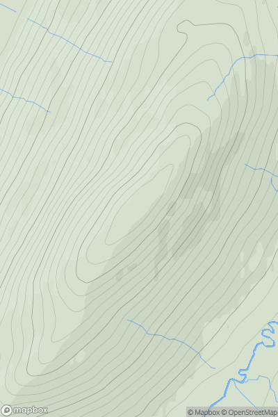 Thumbnail image for Druim na h-Earba showing contour plot for surrounding peak