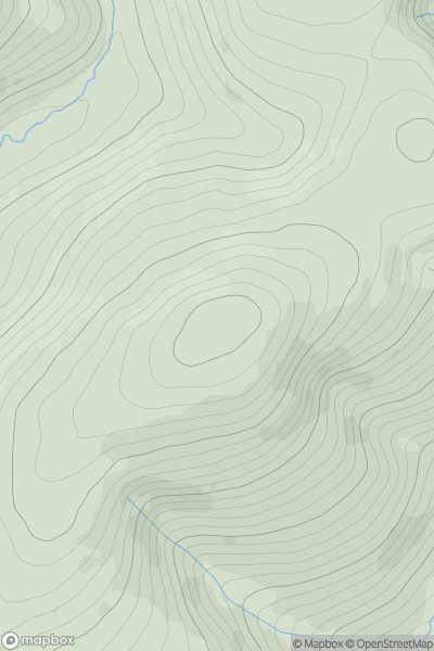 Thumbnail image for Esgair Berfa showing contour plot for surrounding peak