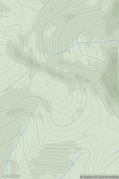 Thumbnail image for Mynydd Cwmeiddew showing contour plot for surrounding peak