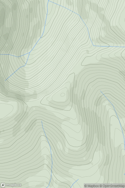 Thumbnail image for Craig Portas East Top (Mynydd Gartheiniog) showing contour plot for surrounding peak
